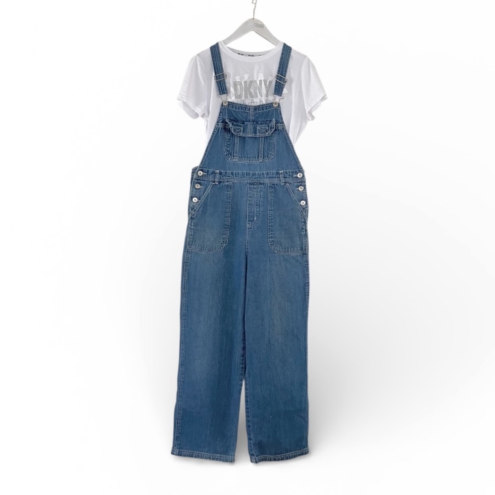 SOLD ! Vintage 725 Originals Classic Blue Denim Straight Leg Overalls